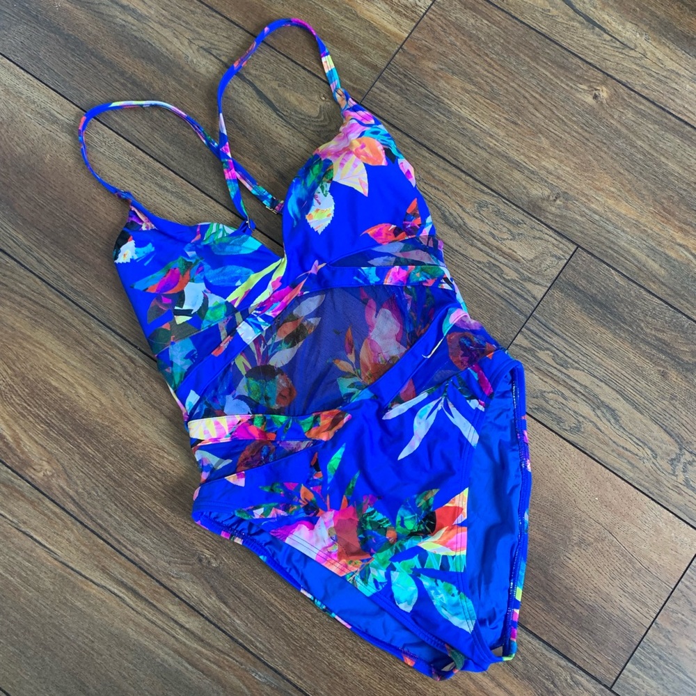 Colorful Floral One Piece Swimsuit